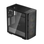 Deepcool Case CK560 Black Right Side From Top In White Background