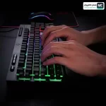 K512 SHIVA RGB Black Hand On Keyboard