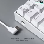 Dragonborn K630 RGB White detachable cable