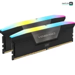 VENGEANCE RGB Black 32GB 5600MHz DDR5 In white Background Front Side