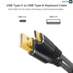 REDRAGON A115B Black Type C to USB Connector Ports